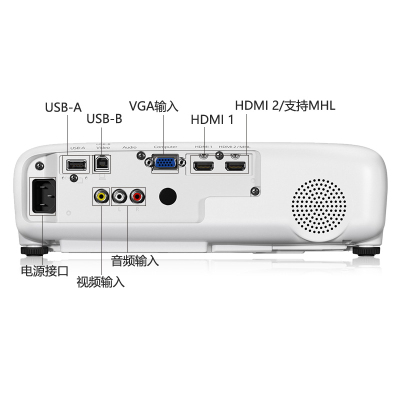 爱普生(EPSON)CB-U05商务办公会议投影机 家用1080P高清投影仪(3400流明1920x1200宽屏分辨率)高清大图