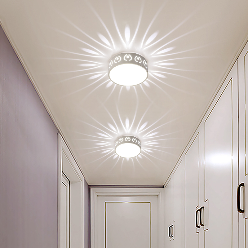 简约现代led筒灯过道走廊灯闪电客七彩射灯创意入户厅玄关灯阳台孔灯