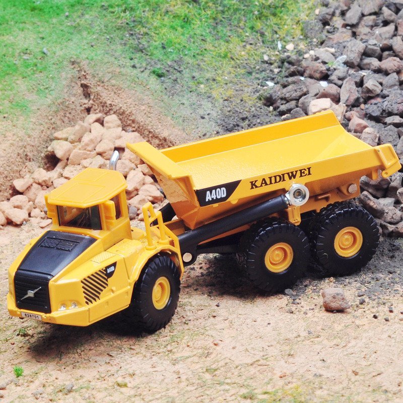 凯迪威合金工程车模型铰接式自卸运输装卸卡车仿真车玩具628701