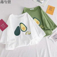 莆兮思puxisi2019夏季新款ins原宿风牛油果绿短袖T恤闺蜜装韩版女学生半袖上衣