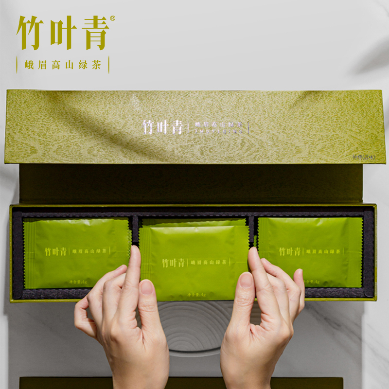 [春茶预定]竹叶青茶2021年新茶峨眉高山绿茶特级(品味)礼盒120g