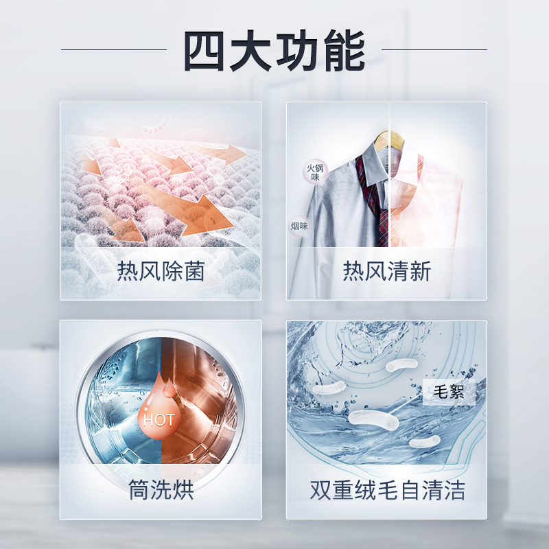 博世(BOSCH) WDU285600W(白色) 全自动变频滚筒洗衣机 热风除菌 洗干一体机高清大图