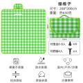 户外野餐垫露营装备牛津布防水加厚便携公园郊游手提包式防潮垫子_836 绿色格子防水无纺布150*100