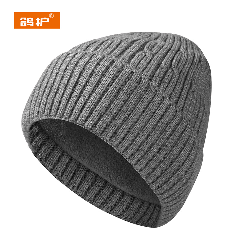 鸽护 毛线帽 GH171QDK-灰色 顶高清大图