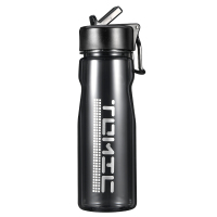 特美刻(TOMIC)塑料杯 Tritan材质运动水杯带吸管大容量户外男女水杯TAL1017 黑色660ML