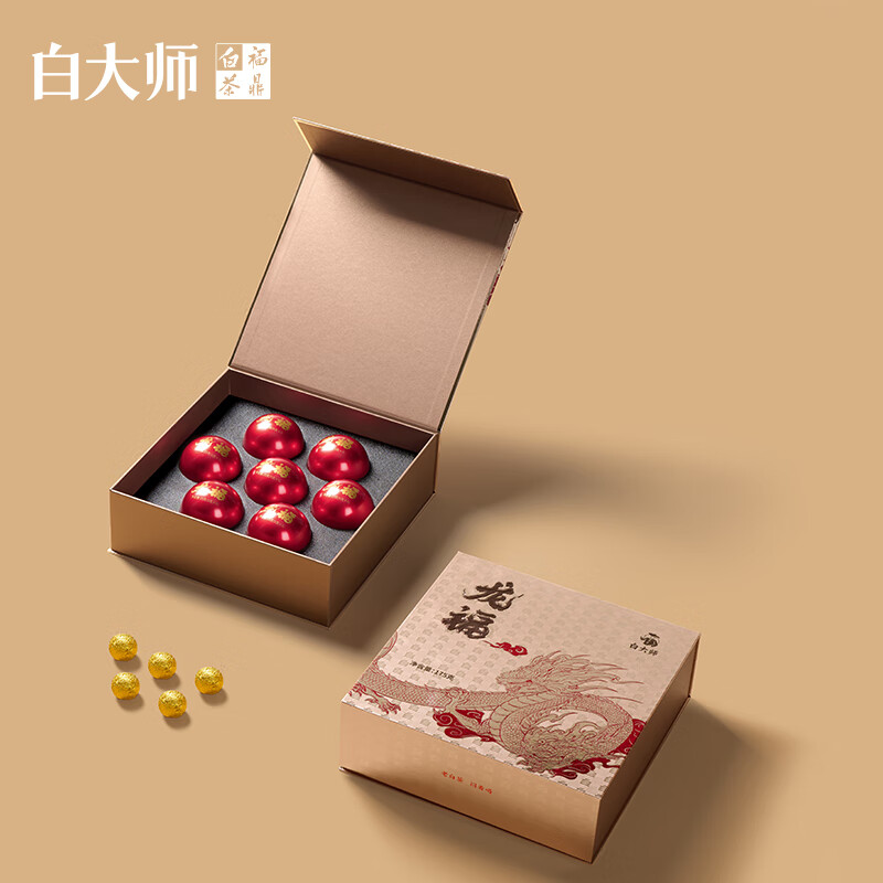 白大师金属盒·2018年寿眉龙珠(175 克)高清大图
