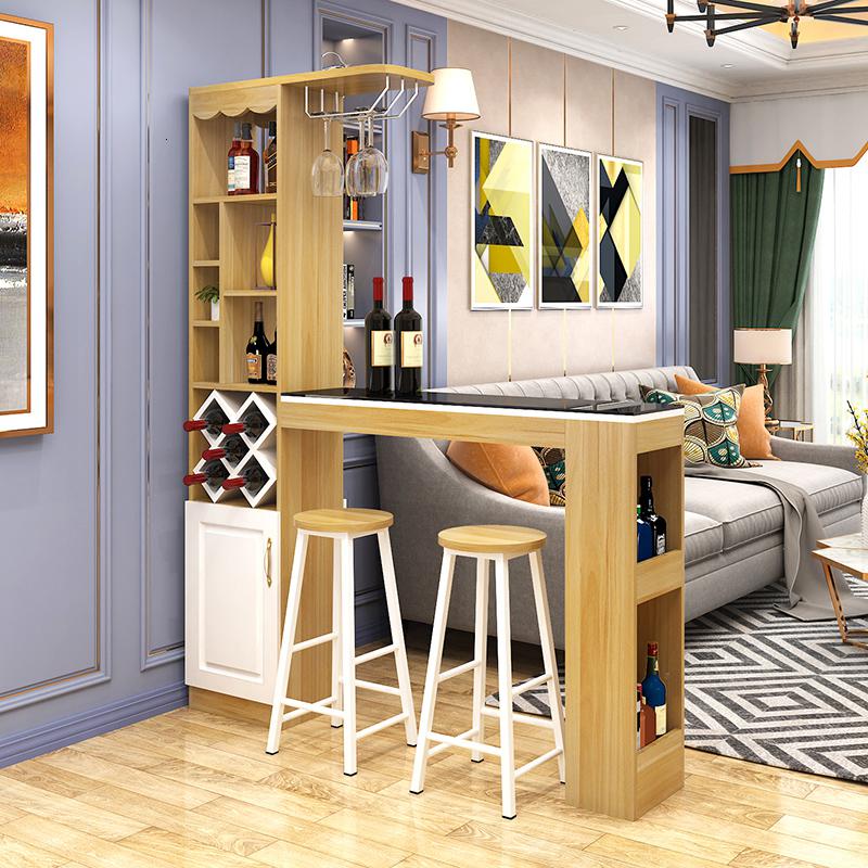 靠墙吧台桌闪电客家用一体现代简约餐厅客厅小户型隔断酒柜小吧台隔断