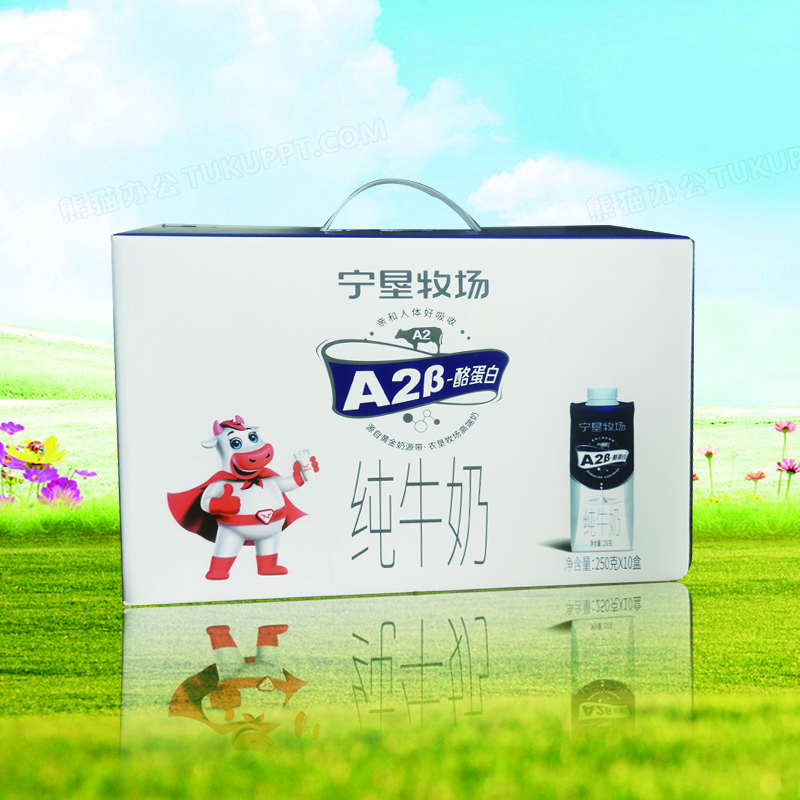 宁垦牧场A2β酪蛋白纯牛奶2500g/箱高清大图