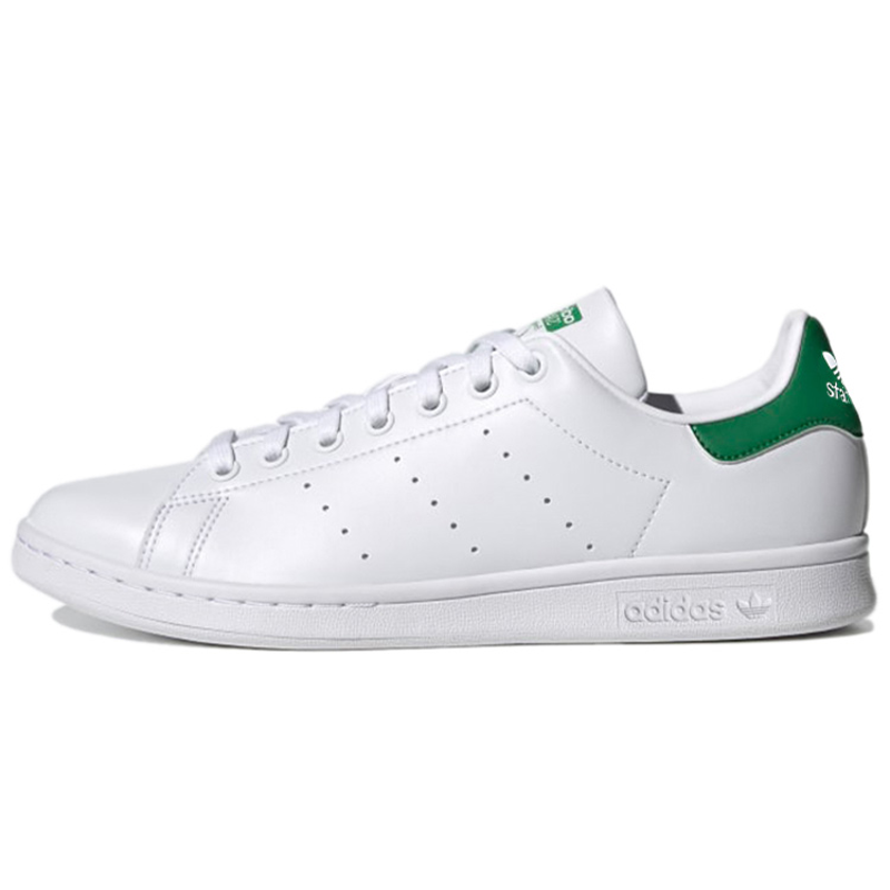 adidas originals三叶草 stansmith 绿尾 防滑减震 低帮 板鞋 情侣