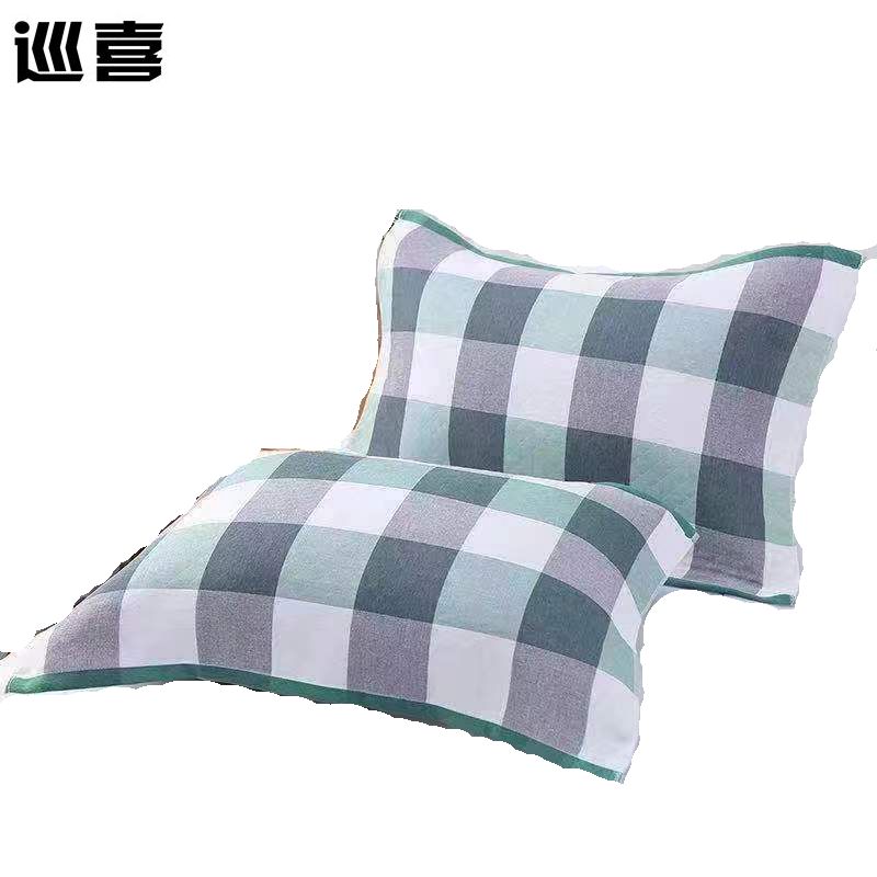 巡喜 全棉四层纱布枕巾 50X80cm (只)高清大图