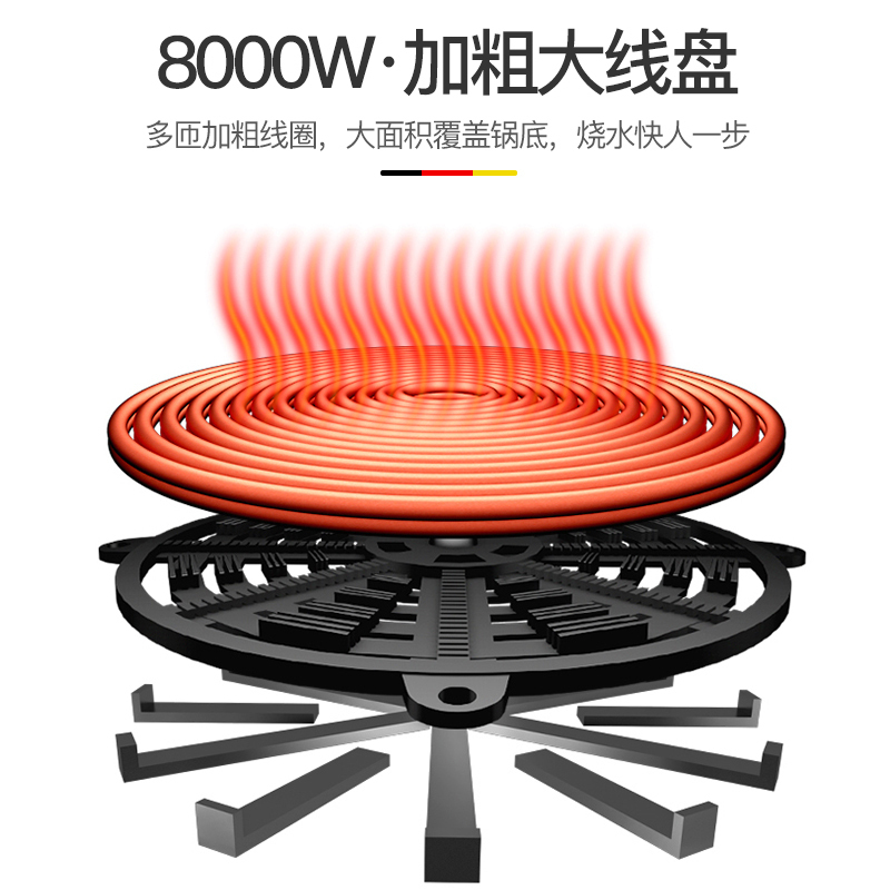 德玛仕大功率商用电磁炉平面爆炒炉380V IH-TT-8000NC