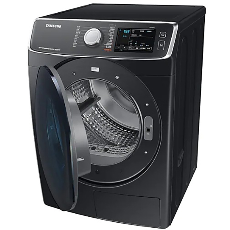 三星(SAMSUNG)DV16R8540CV/SC16公斤大容量干衣机烘干机 低温热泵快速烘干线下同款 典雅黑