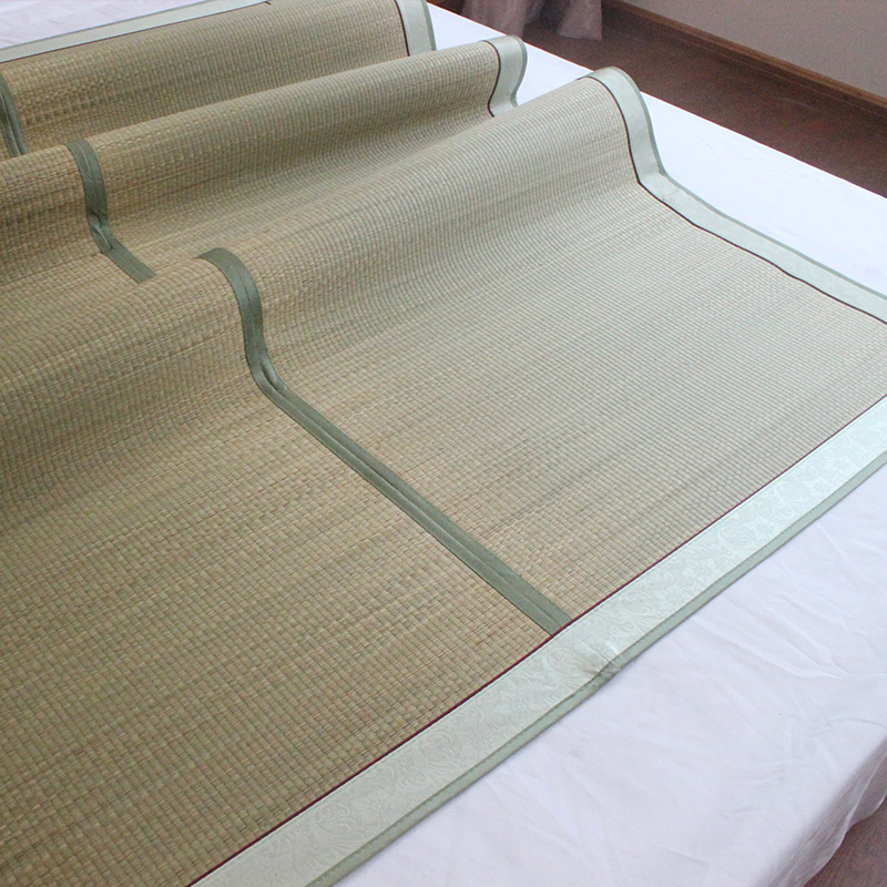 美帮汇折叠蔺席子垫1.8m双人床1.5凉席夏季宿舍1.2米芦苇席编高清大图