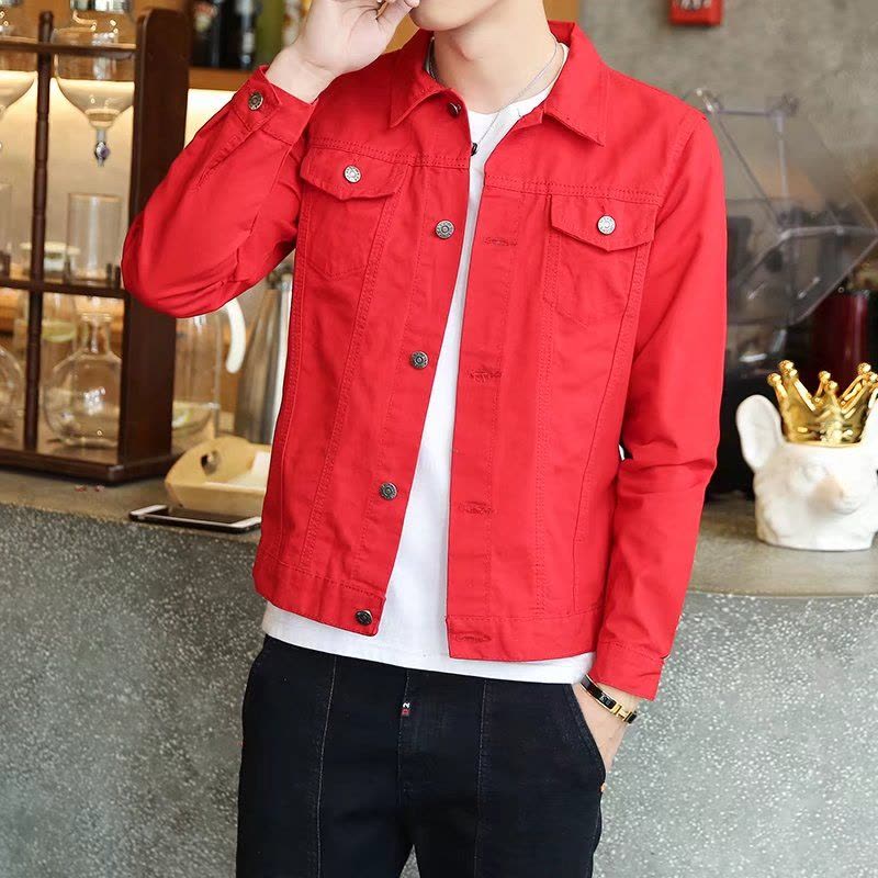 NEW LAKE刘德华同款牛仔外套青年韩版潮流帅气棒球服男潮牌上衣短款夹克男夹克图片