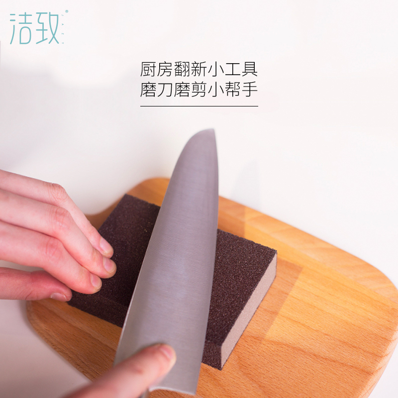 洁致金刚砂海绵魔力擦家用厨房强力去污刷锅神器 5片/包
