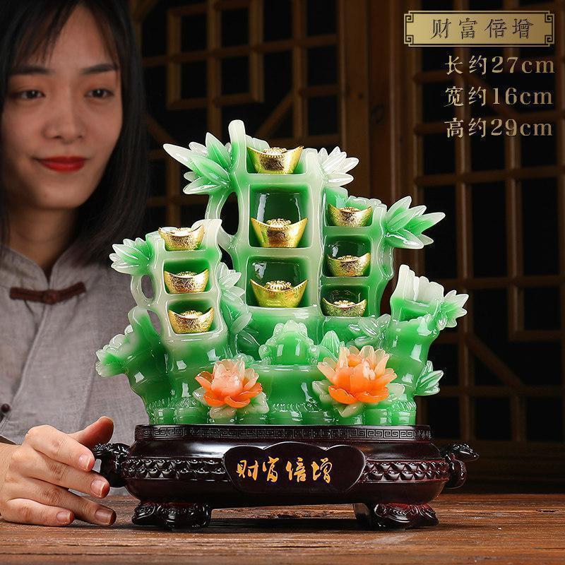 美帮汇创意竹子摆件工艺品送店铺开业礼品电视柜客厅酒柜装饰品