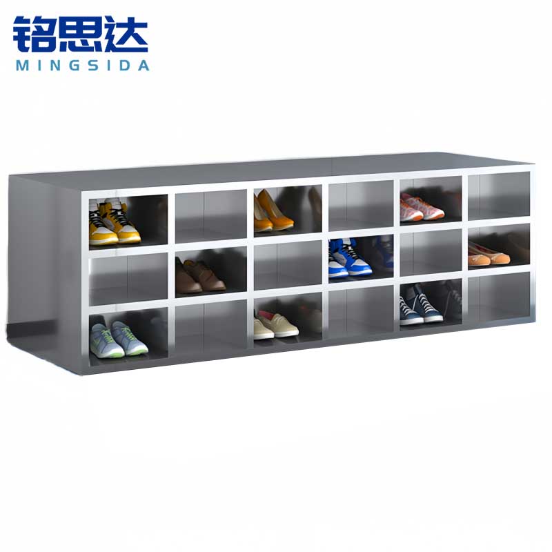 铭思达不锈钢鞋柜双面36格个高清大图