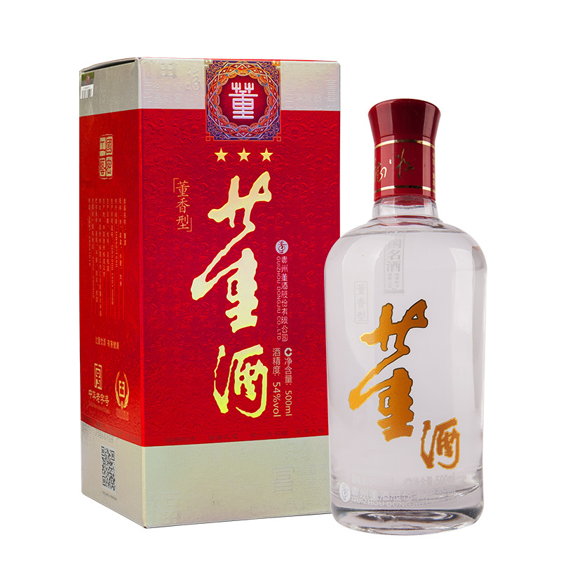 董酒三星54度500ml*6瓶箱装董香型白酒纯粮酿造