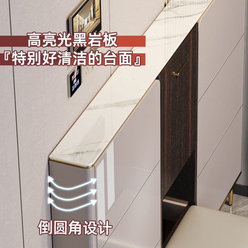 如华福禄轻奢薄鞋柜17家用门口极简入户进门玄关极窄置物柜图片