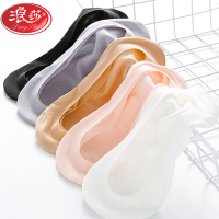 浪莎5双冰丝船袜女全隐形硅胶防滑纯棉浅口隐形袜子不掉跟