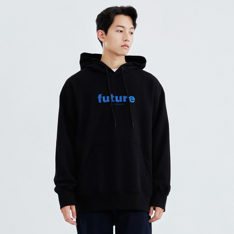 马克华菲连帽卫衣男2022秋款潮流字母印花休闲宽松潮流情侣上衣