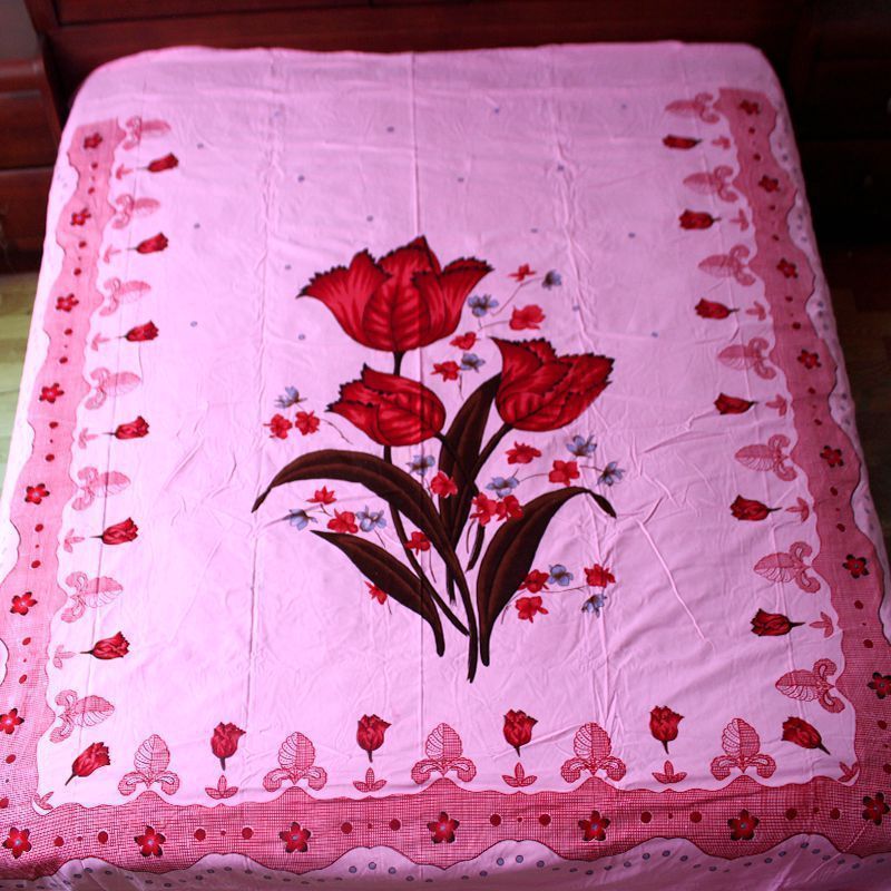 美帮汇老式国民全棉床单老粗布加厚斜纹磨毛活性全棉双人单品被单单件