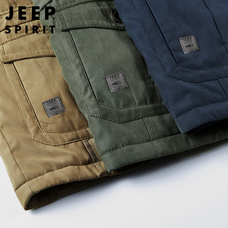 JEEP SPIRIT吉普棉衣男士冬季外套2022新款韩版潮流保暖加厚棉服高清大图