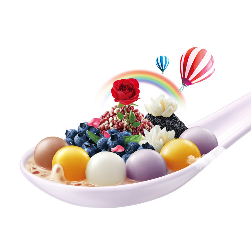 三全炫彩小汤圆四合一组合装260g