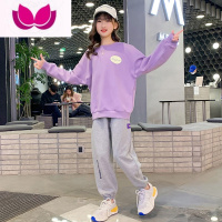 七斓女孩春装卫衣套装2022新款韩版网红洋气中大童时髦休闲运动套