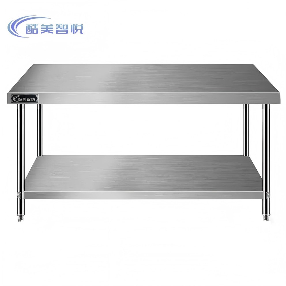 酷美智悦 双层不锈钢工作台150*80*80cm KM-JZ500 台高清大图