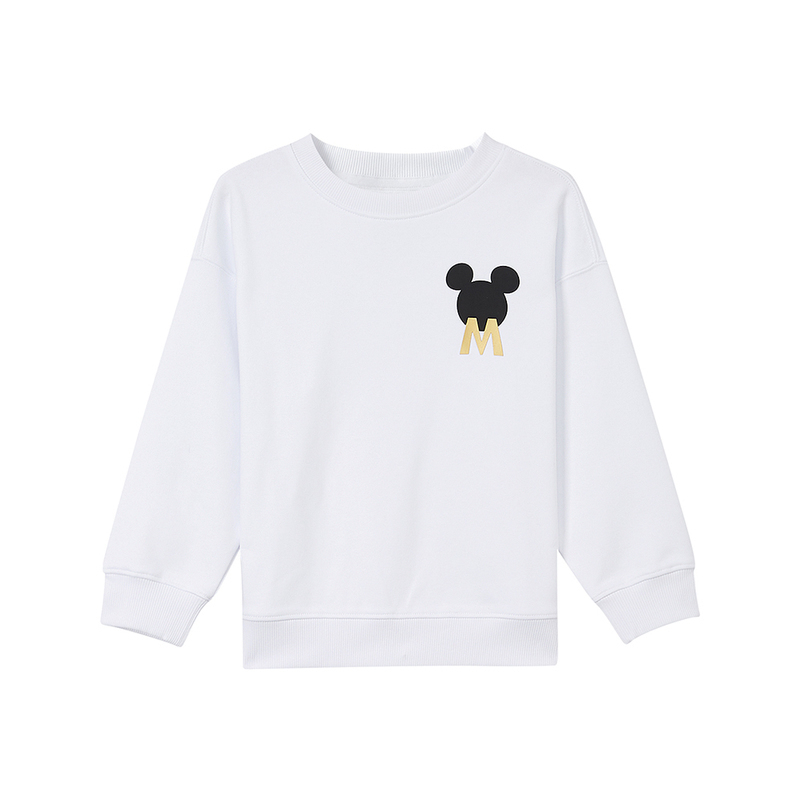 [1件5折价:52.5]美特斯邦威卫衣男女童新款童装合家欢中性米奇圆领针织衫