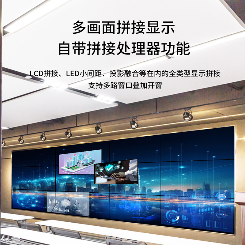 润普Runpu 分布式KVM坐席管理系统可视化矩阵HDMI拼控一体中控编解码4K60输入节点RP-FBS4K-60R高清大图