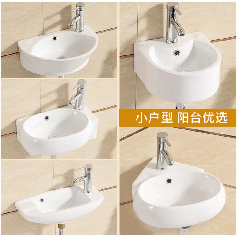 挂墙式洗手盆卫生间洗脸盆ciaa三角形壁挂式面盆陶瓷小户型阳台洗漱台