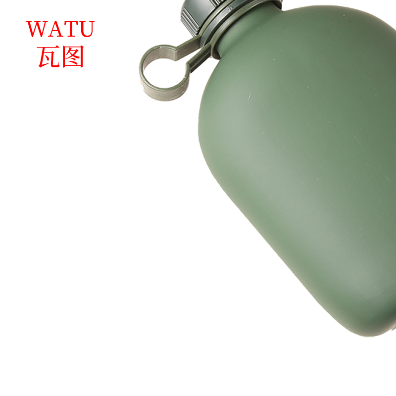 瓦图(WATU) 户外行军壶 便捷水壶铝杯套装军迷野营水壶 浅绿色 12.9*19.5CM 1L 2个装