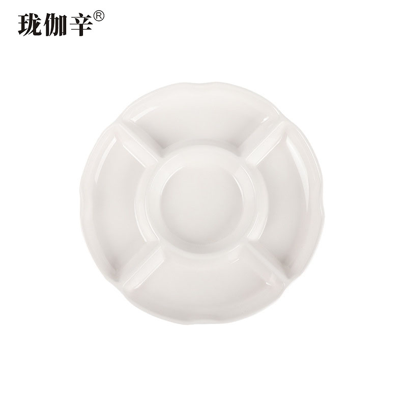 珑伽辛 密胺餐具五格拼盘 11英寸/个 11英