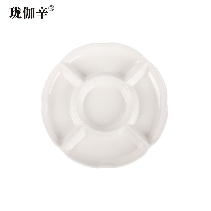 珑伽辛 密胺餐具五格拼盘 11英寸/个