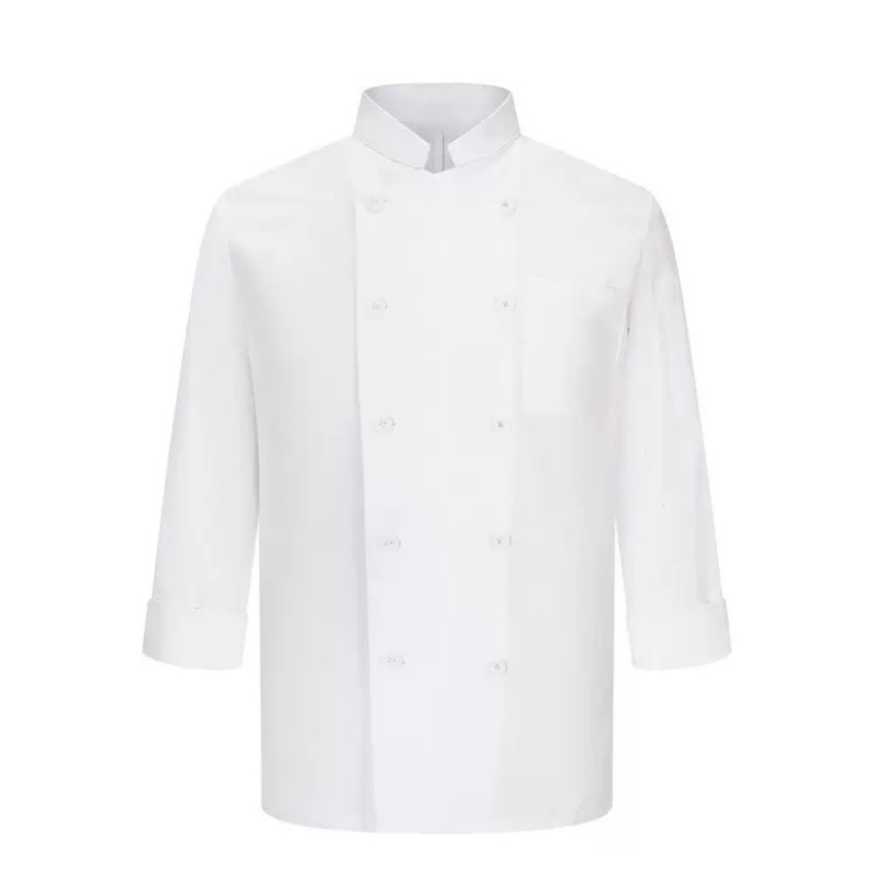 华敏 厨师套装 白服 套高清大图