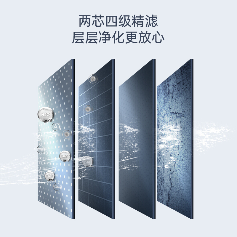 奥克斯净水器K60家用RO反渗透纯水机厨下式自来水前置过滤器无桶大通量净水机直饮机(免费安装)