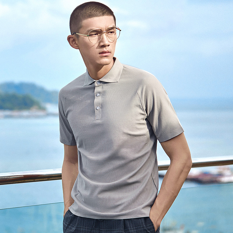 七匹狼t恤夏季休闲商务短袖t恤男1h1a30602951专柜正品