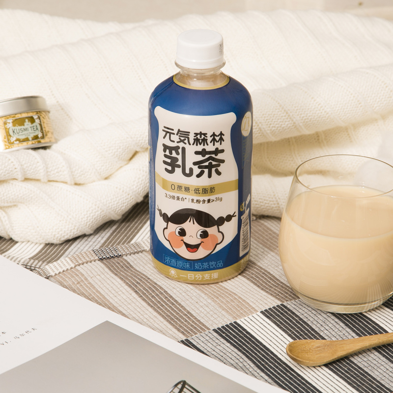 元気森林0蔗糖原味奶茶阿萨姆牛乳茶低脂低卡元气森林茶饮料12瓶