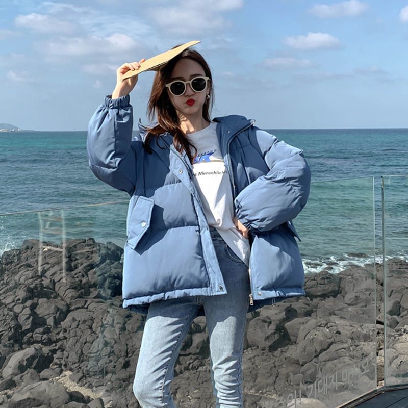 棉袄女2021新款韩版宽松加厚保暖学生洋气面包服百搭时尚反季棉服