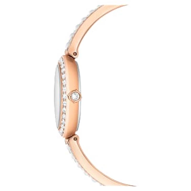 Swarovski施华洛世奇女款玫瑰金水晶珍珠手链腕表 时尚优雅水洗防高清大图