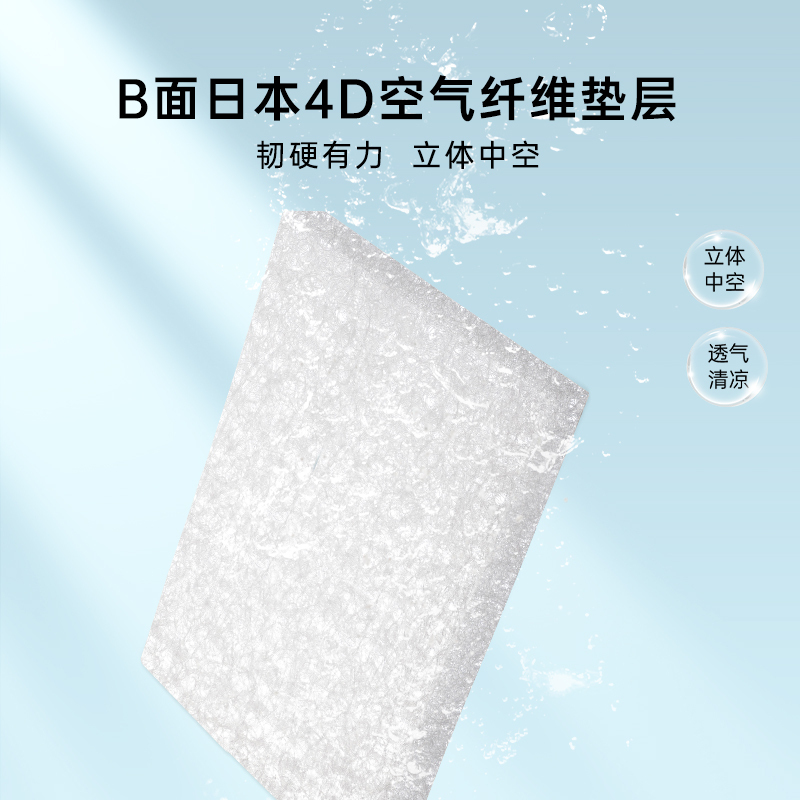 POKALEN(普卡兰)乳胶床垫4D空气纤维垫家用软硬两用软垫硬垫加厚护脊双人天然乳胶床垫一米五1.8米×2米高清大图