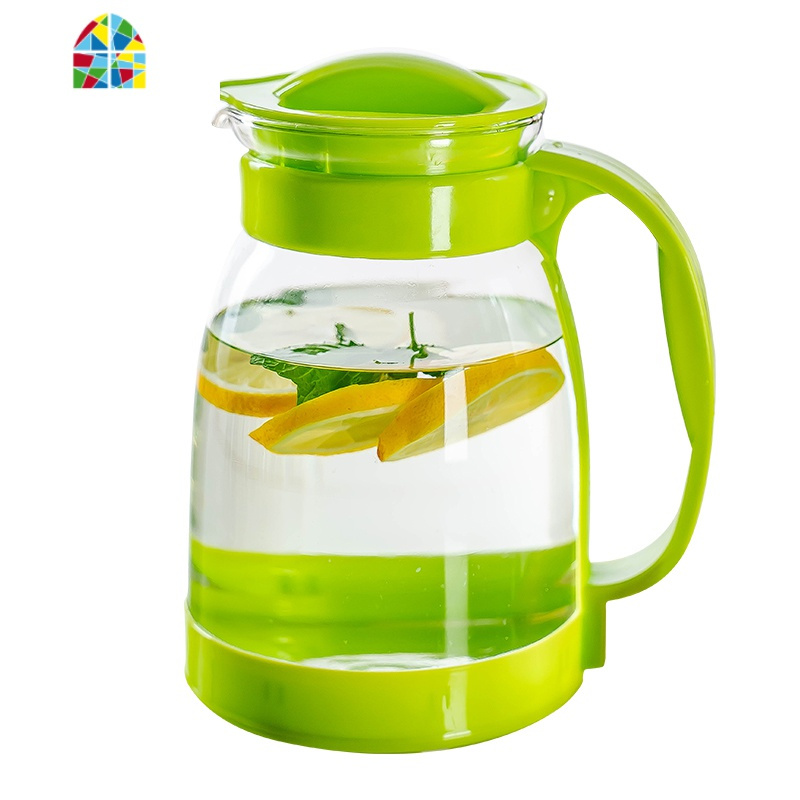 可高温玻璃水壶大盛水装水容器透明冷水壶凉白开水杯冰箱冷热两用feng