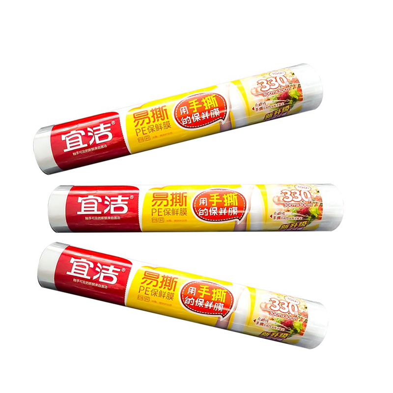 宜洁 点断式厨房PE食品级保鲜膜耐高温30cm*30cm*330张 Y-9358