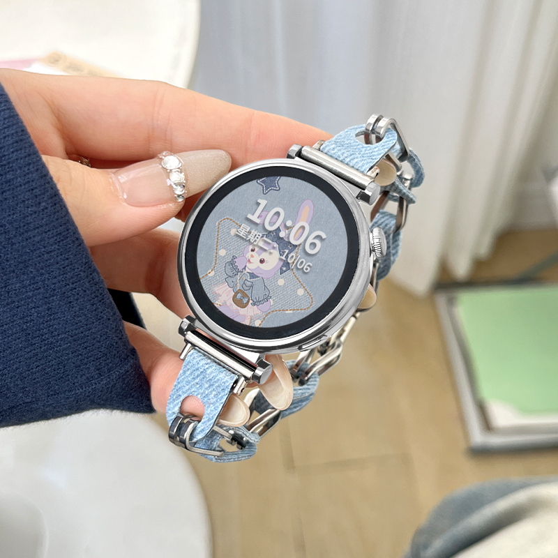 适用华为GT5表带watchgt4手表带手表女款男腕表gt4牛仔男士watchgt智能3139B