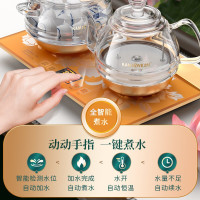 金灶(KAMJOVE)涌泉式全智能电热水壶玻璃电茶壶茶艺炉底部上水电茶炉茶具泡茶机H8(37*23)CM
