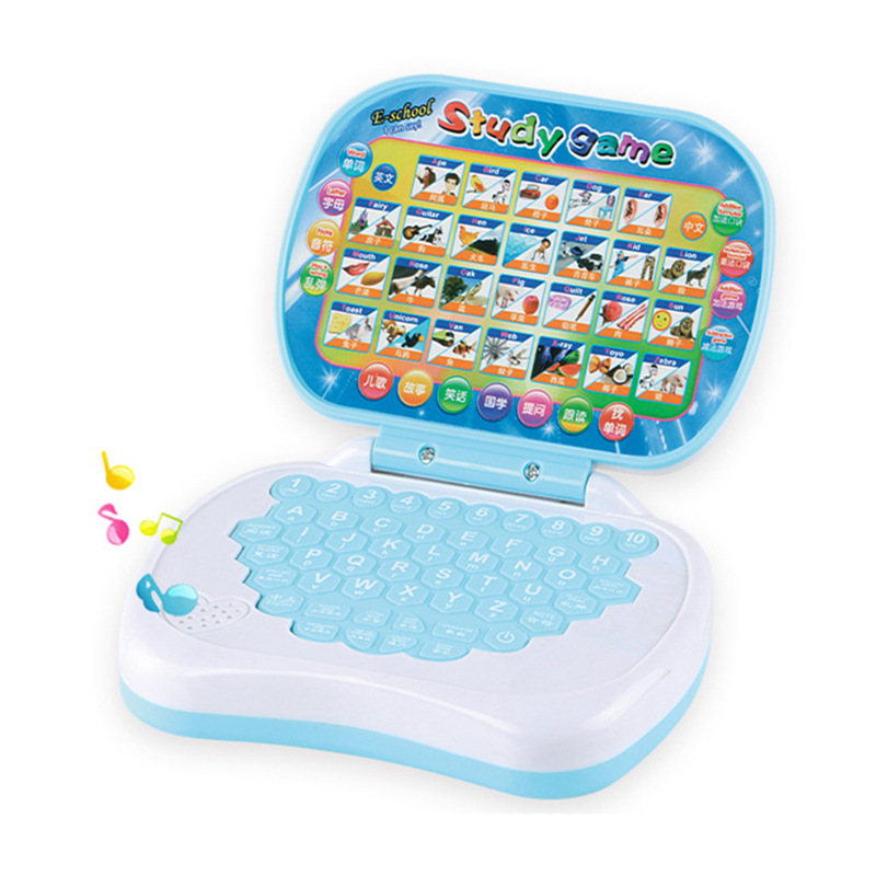 儿童学习机卡通折叠中英文早教机多功能迷你点读机玩具电脑