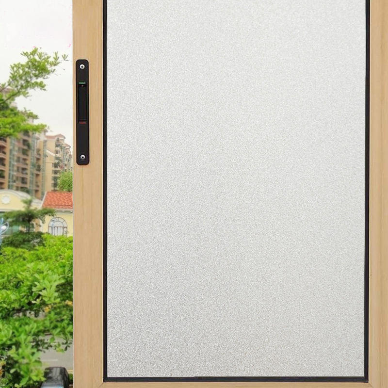 自粘磨砂玻璃贴膜办公室窗户卫生间浴室透光不透明磨砂玻璃贴纸超厚纯