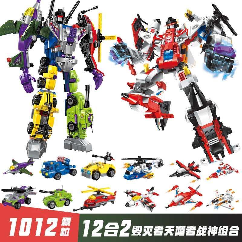 2020新年拼装积木6玩具9-10岁男孩子疾风战将机器人 12合2超合金疾风战将